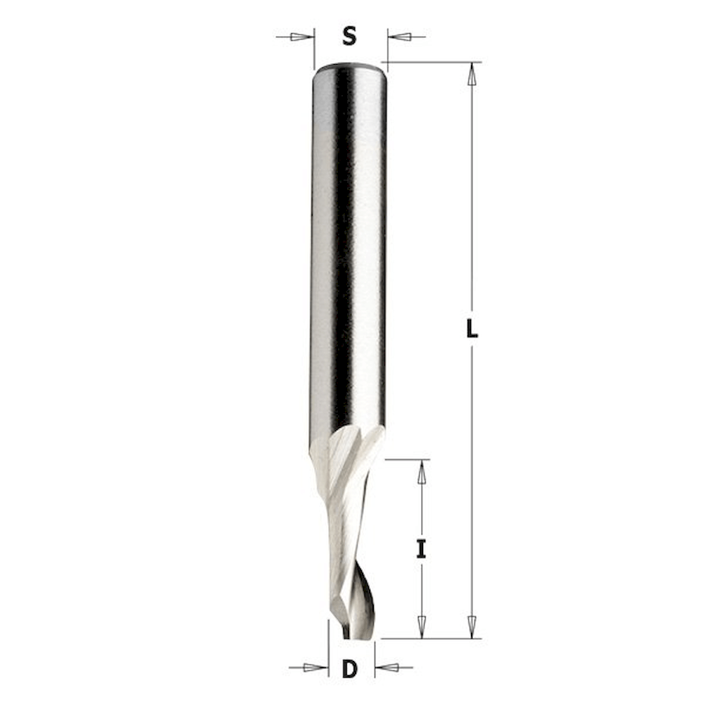 Fræsitönn Upcut spirall ál S8 D5x14x60mm