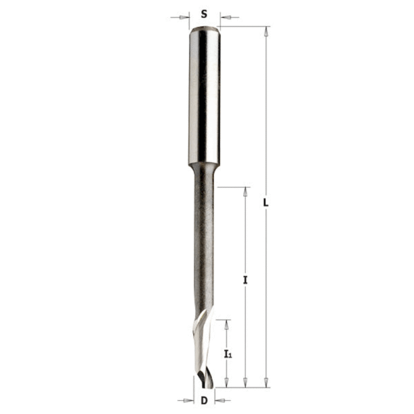 Fræsitönn Upcut spiraÁl S8 D5x18/35x80mm