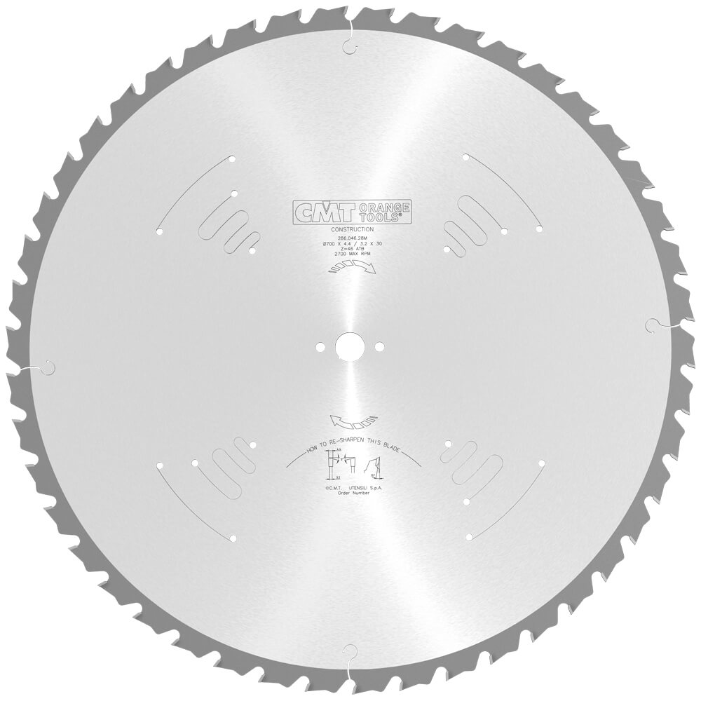 Sagarblað 700x30 Z46 Ristiblað / nagl - Mynd 2
