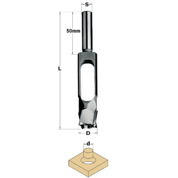Tappabor S=13mm D=10/20mm L=140mm