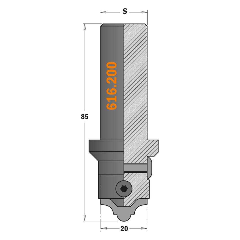 PROFILED KNIFE FOR MDF RH (ROUTER BI - Mynd 2