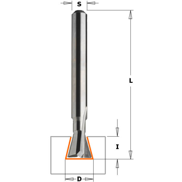 Dovetail Bit HWM S=6mm