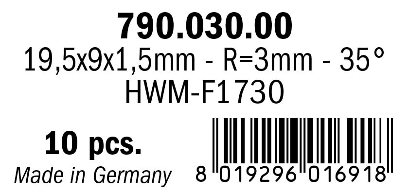 Hnífur í Skiptitönn R3 19,5x9x1,5mm - Mynd 2