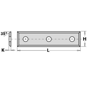 CMT skiptihnífar 49,5x9x1,5 HW